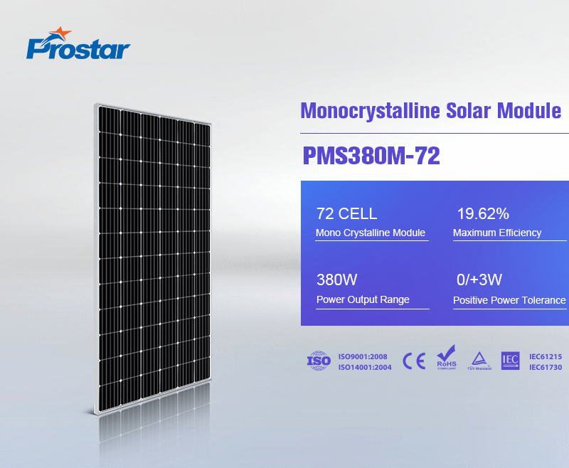 energia fotovoltaica 380W panel solar monocristalino