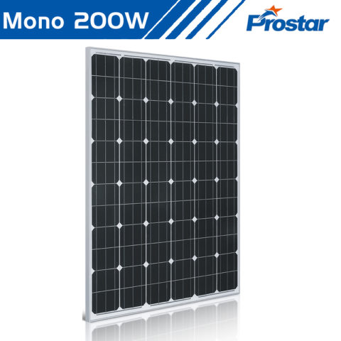 Prostar PMS200W 24 volt solar panel 200 watt mono for solar generator