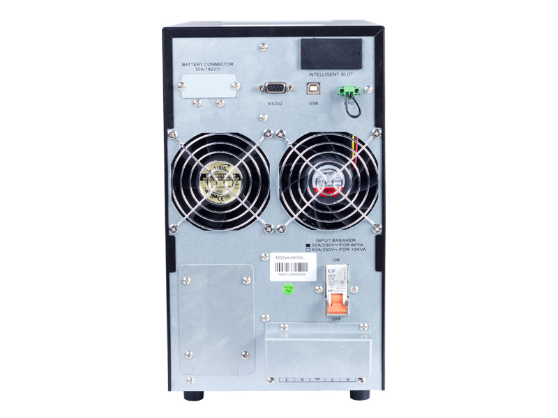 commercial online double conversion ups 6kva rear