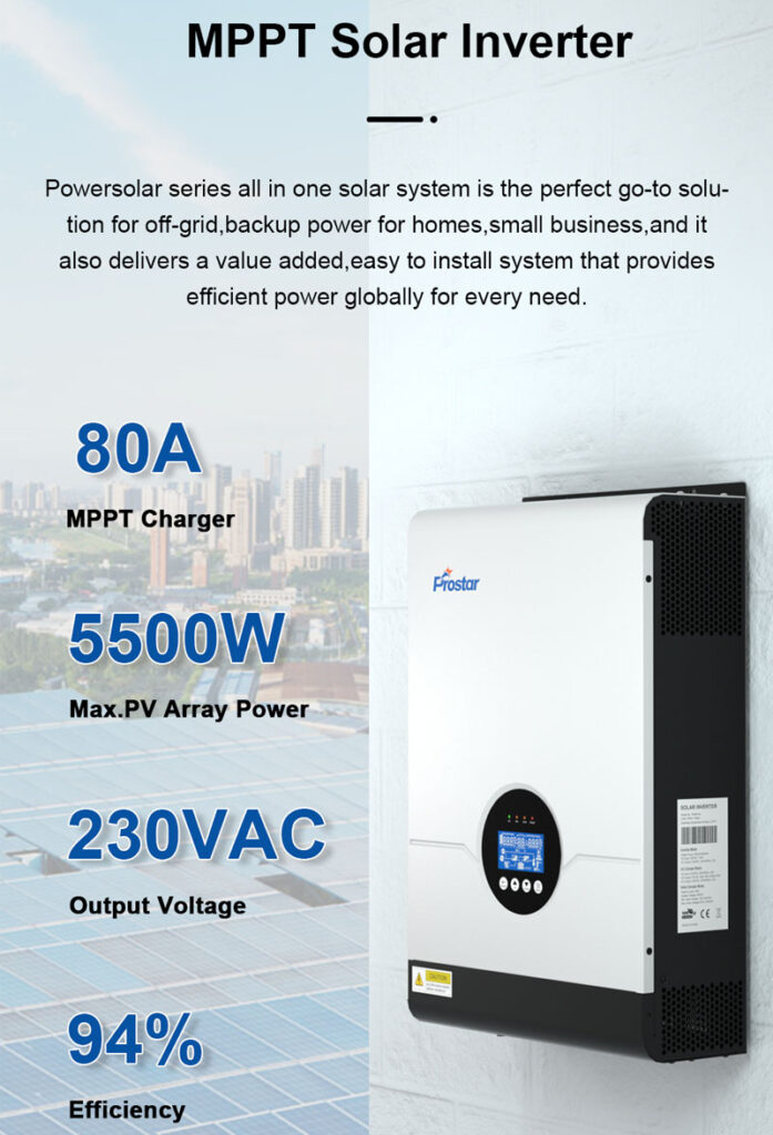 Prostar mppt off grid solar inverter 5000w 48v