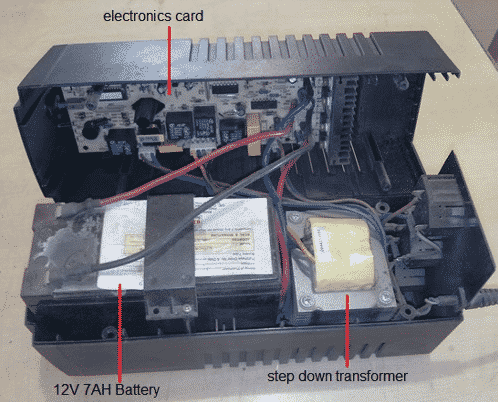 Offline ups 500va inner view