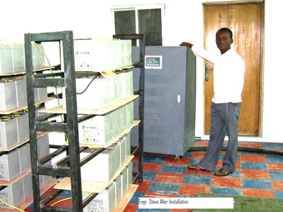 Prostar three phase 120kva ups system for Abuja factory in Nigeria