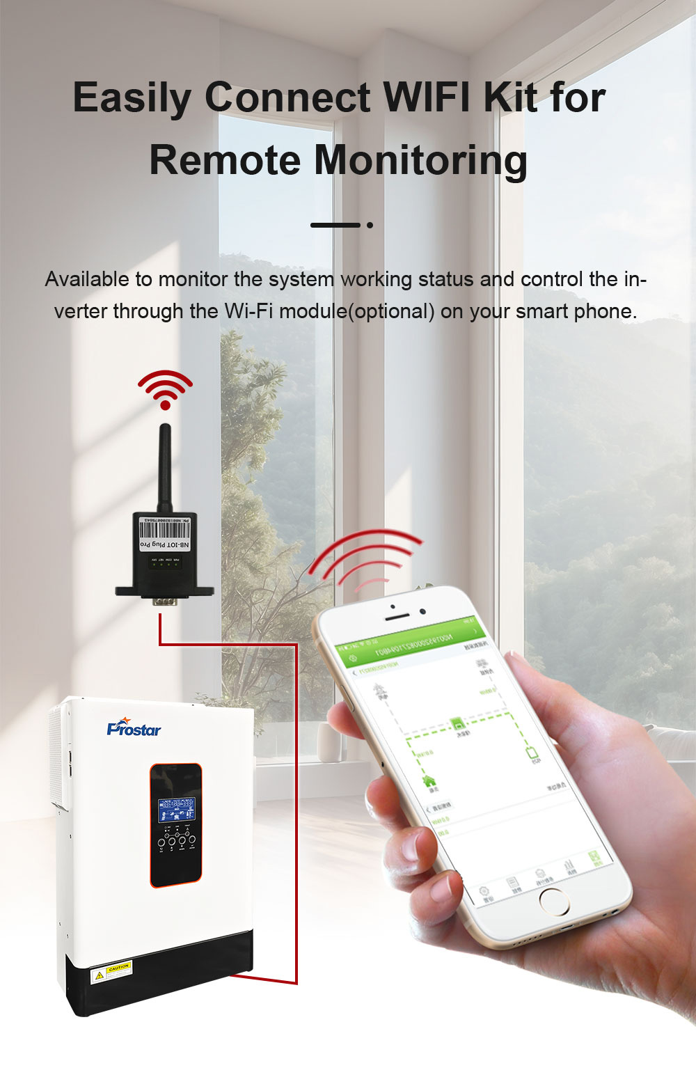 PIM5.5K-48L off-grid power inverter 5500w connect wifi kit