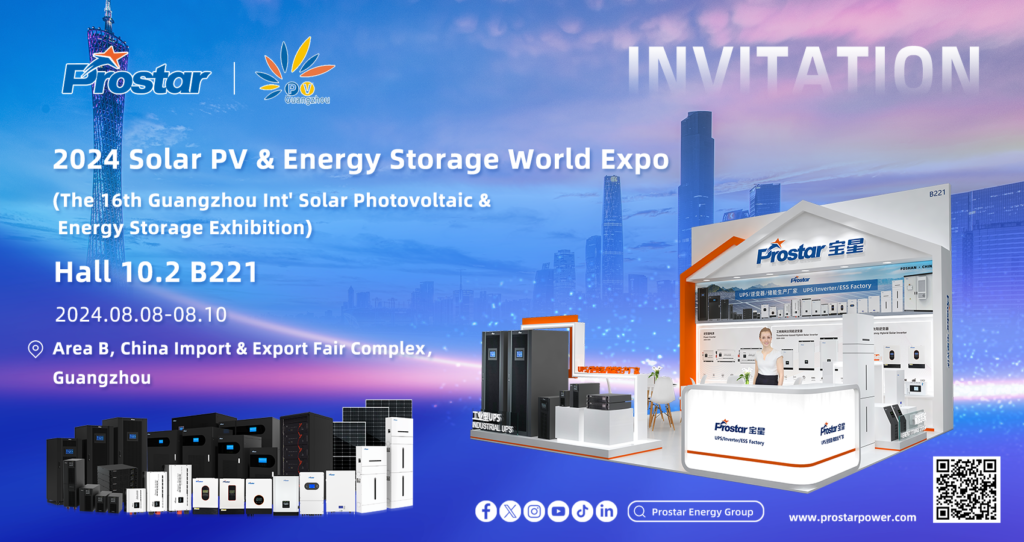 Invitation 2024 Solar PV n Energy Storage World Expo Prostar Hall 10.2 B221