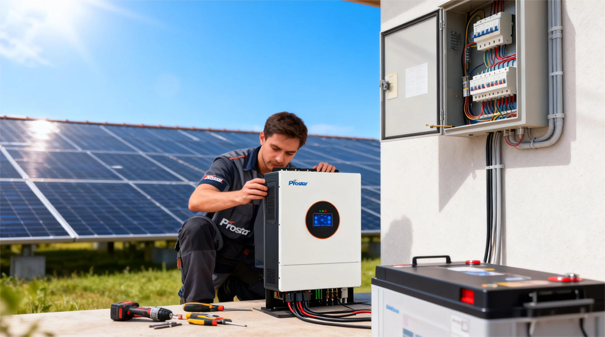 Prostar PLV8K-48PL-PLUS best 8kw 48v split phase solar inverter hybrid