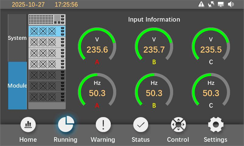 Prostar Mars Plus Series Modular UPS Power Module Input Information