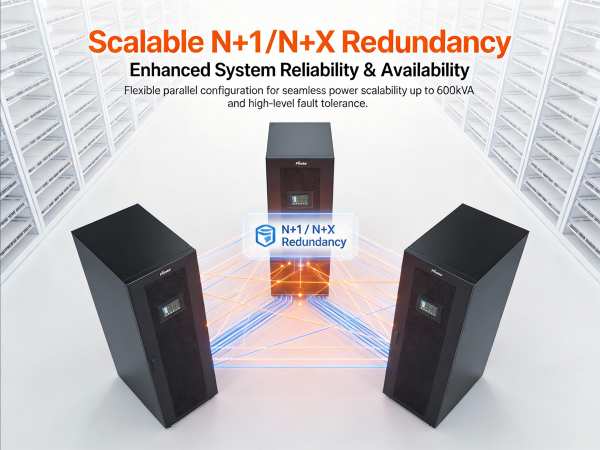 Prostar data center modular ups scalable n+x redundancy