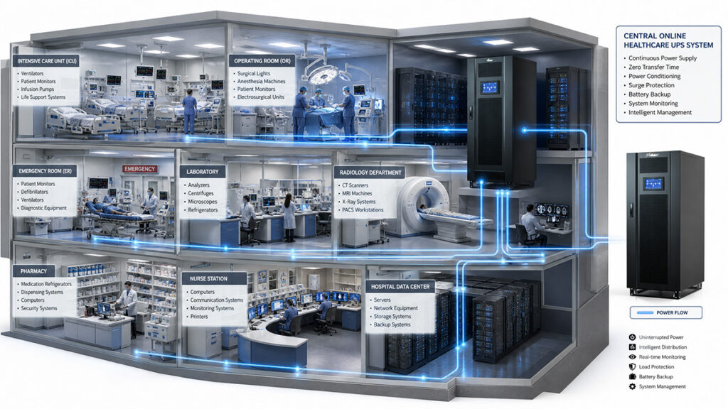 Healthcare Departments Protected by Prostar healthcare UPS systems
