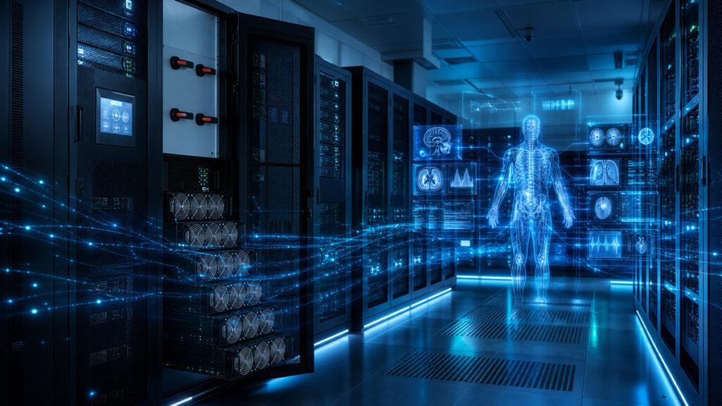 Hospital data center protected by modular online UPS systems
